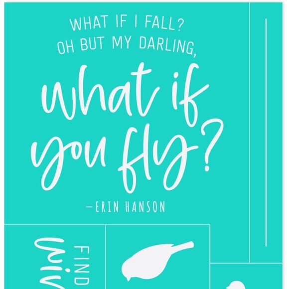 NIP Chalk Couture 'What If You Fly' Transfer RETIRED - Picture 1 of 2